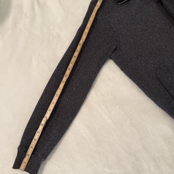 Banana Republic Jacket Mens Large Charcoal Gray Wool Blend Zip & Button Front - Picture 9 of 10